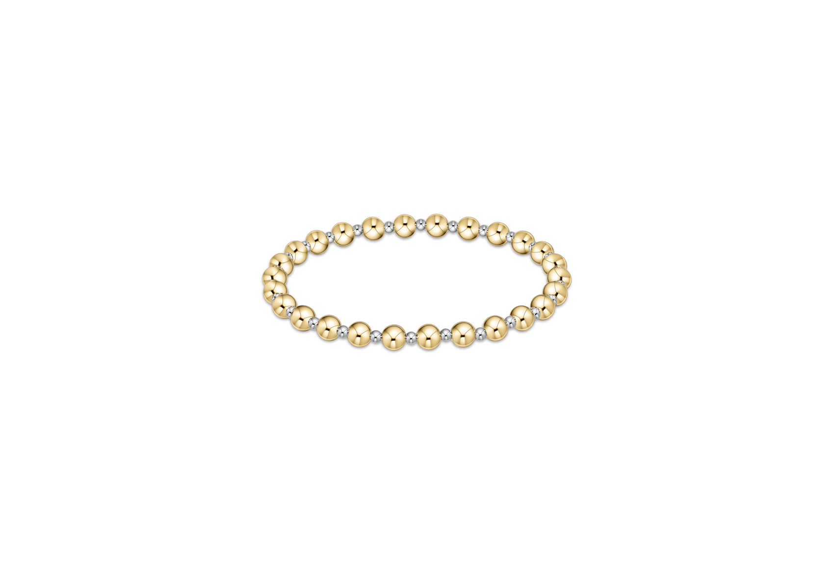 Enewton Classic Grateful Pattern 5mm Beaded Bracelet Mixed Metal