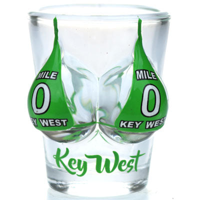 Key West Mile 0 Bikini Bust Shot glass