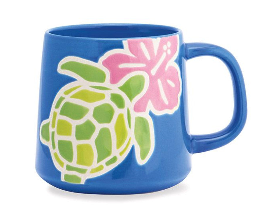 Cape Shore Turtle & Flower Key West Mug