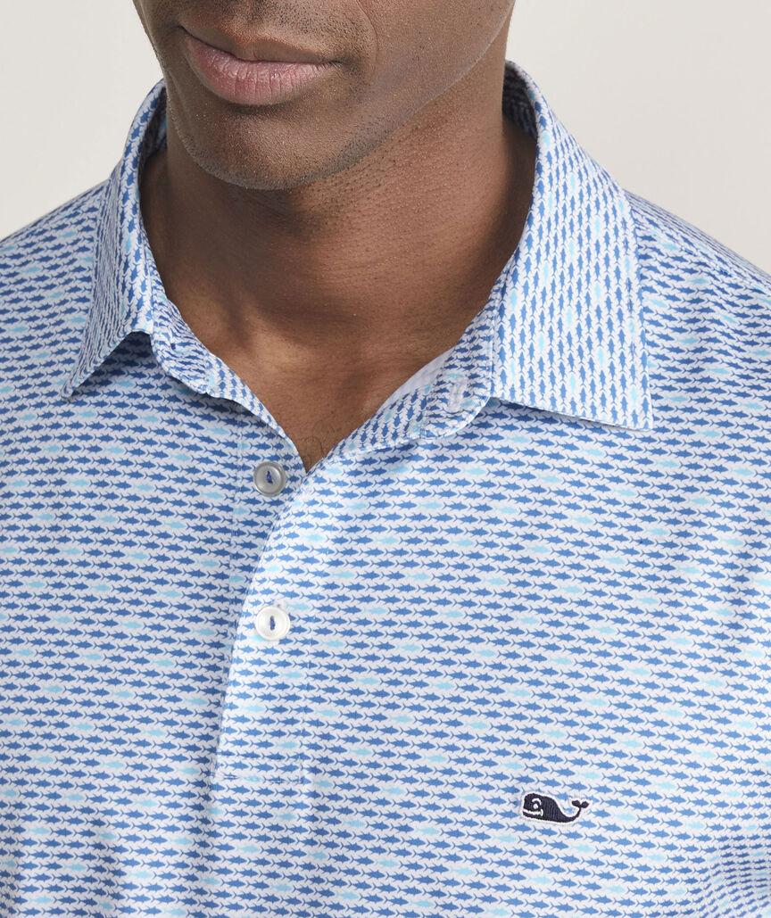 Vineyard Vines Printed Sankaty Polo Tuna - Splish Splash