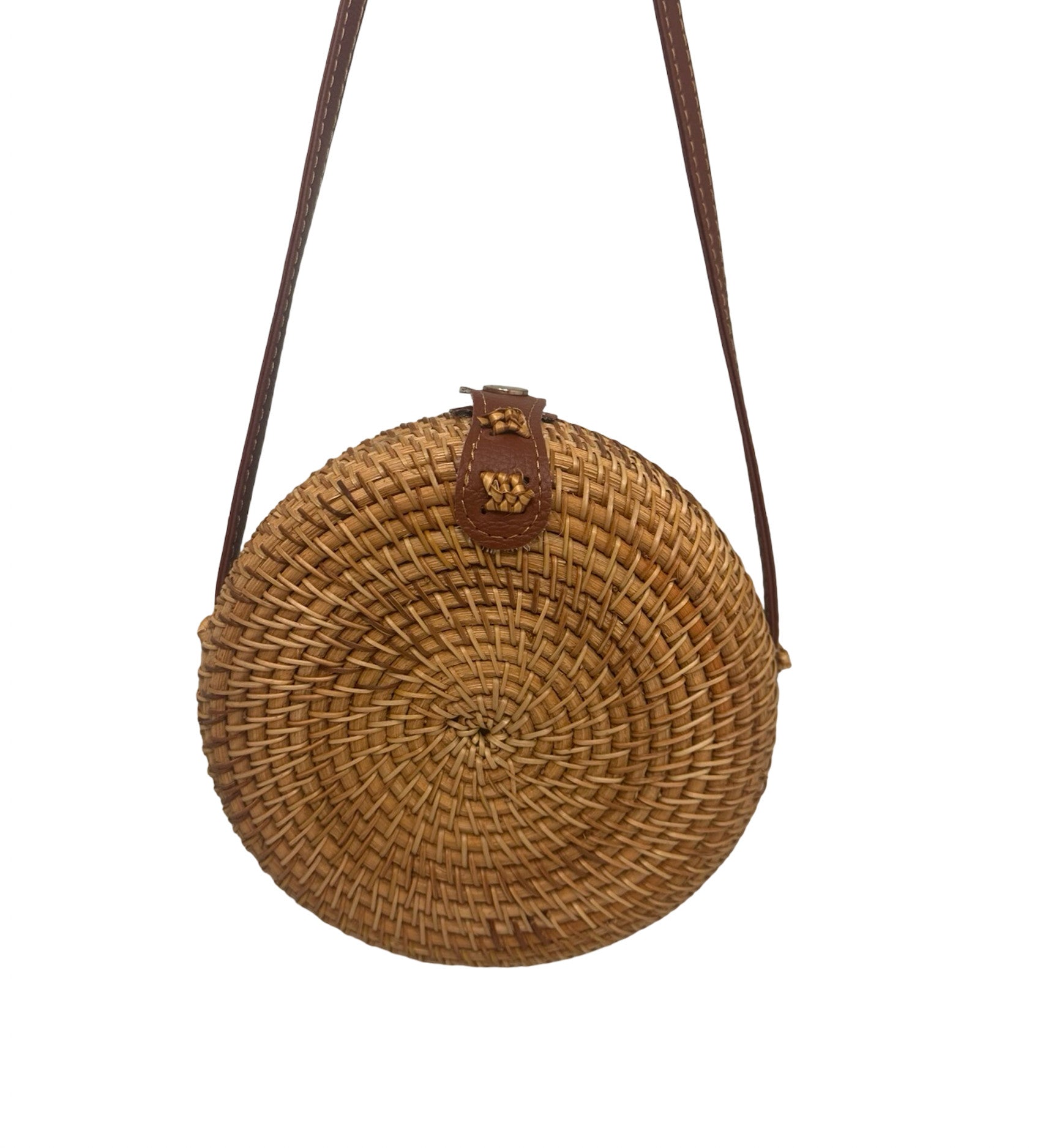 Shaddow and Fish Polly Round Luxe Bag Tan