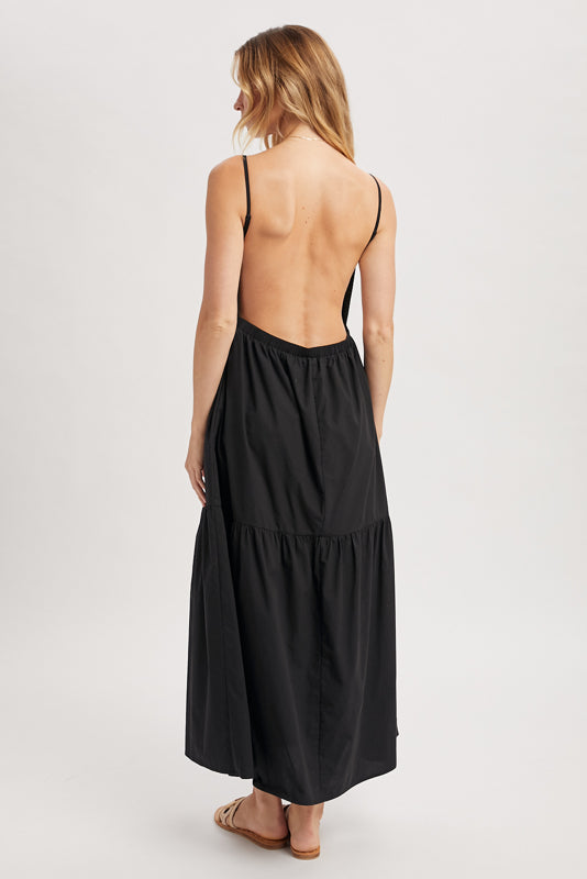 Shaddow and Fish Mariel Maxi Dress Black