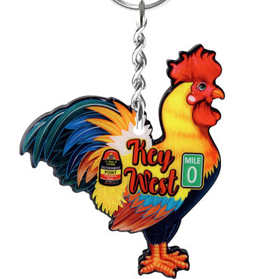 Key West Icons Rooster Keychain