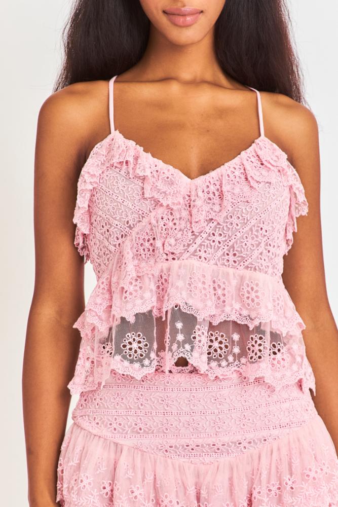 LoveShackFancy Saturn Top Pink Mistique*