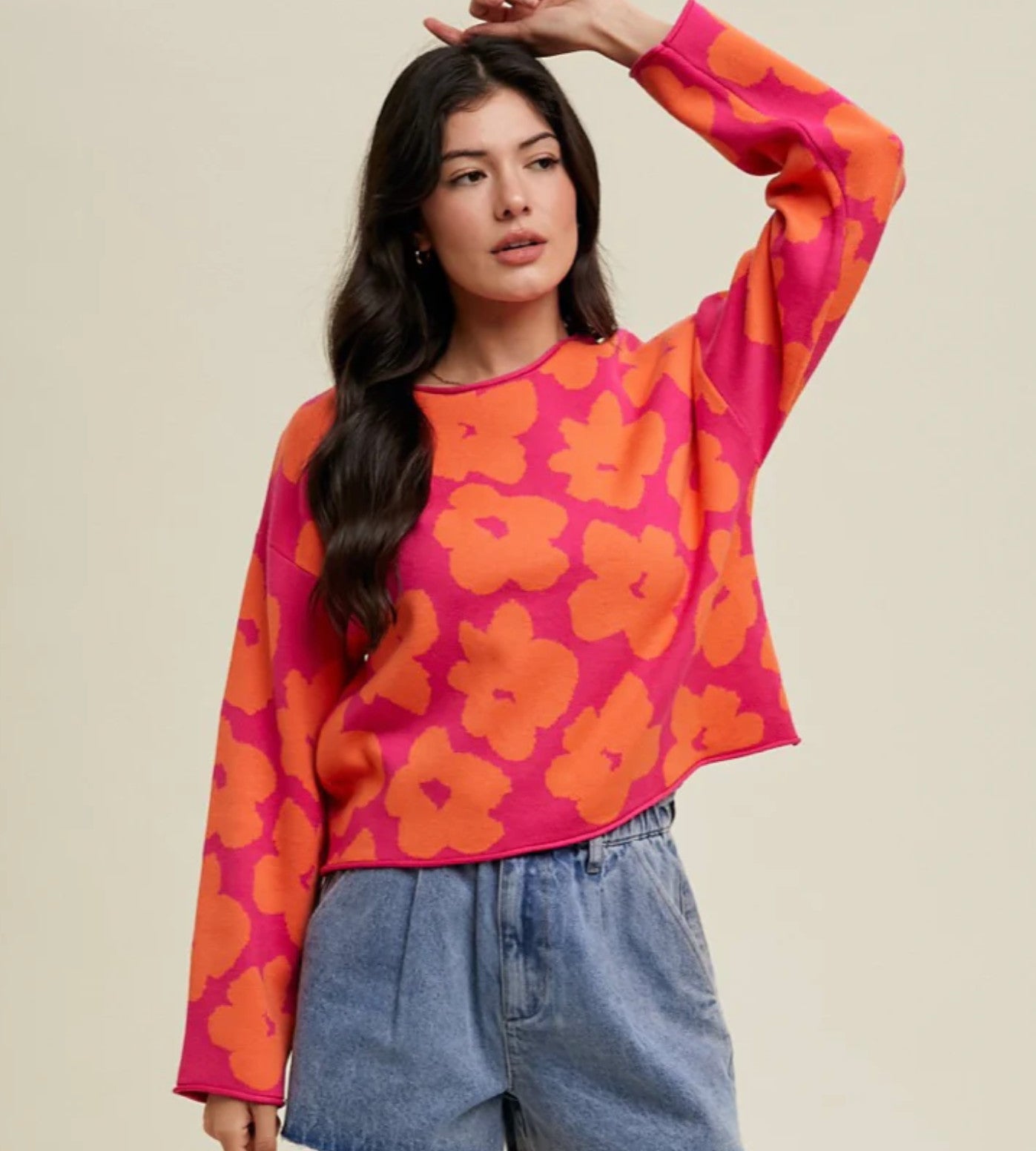 Shaddow And Fish Milagros Sweater Fuschia/ Coral