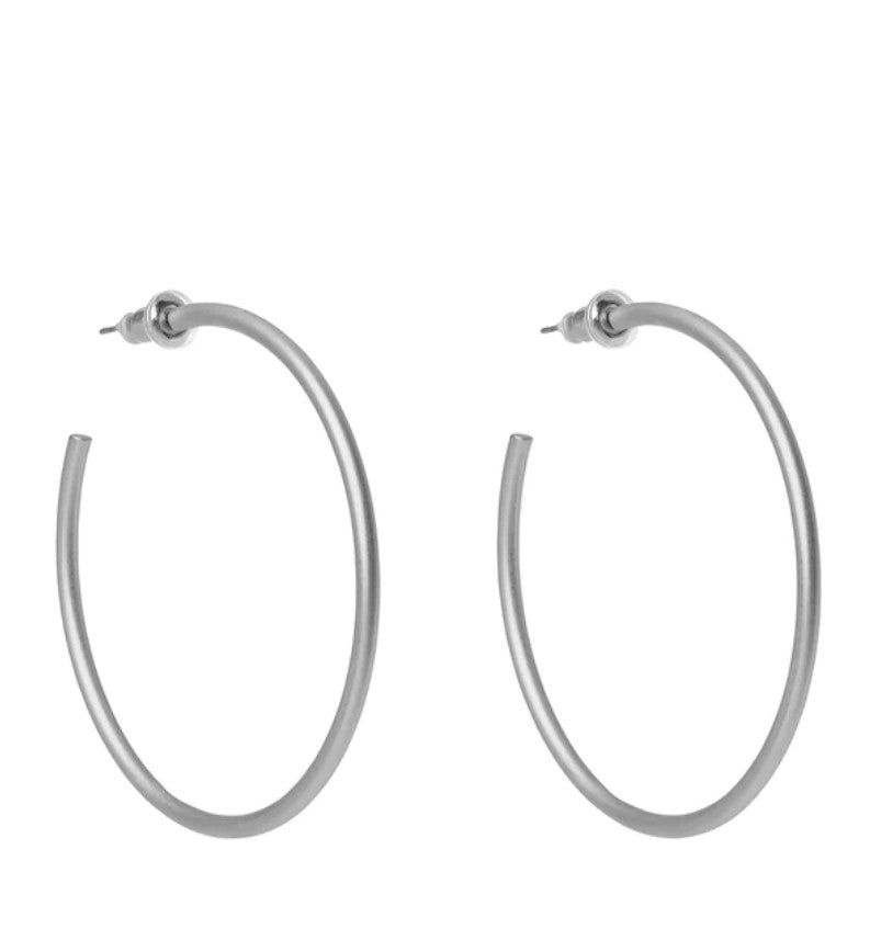 Spartina Fine Line Hoop Earrings Silver