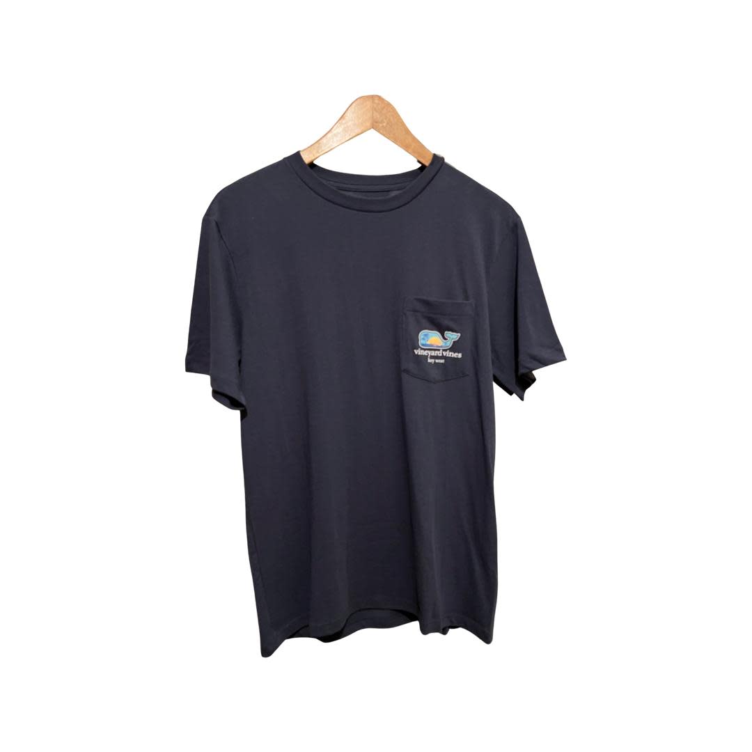 Vineyard Vines Sunset Scene Key West Pocket Tee Short Sleeve
