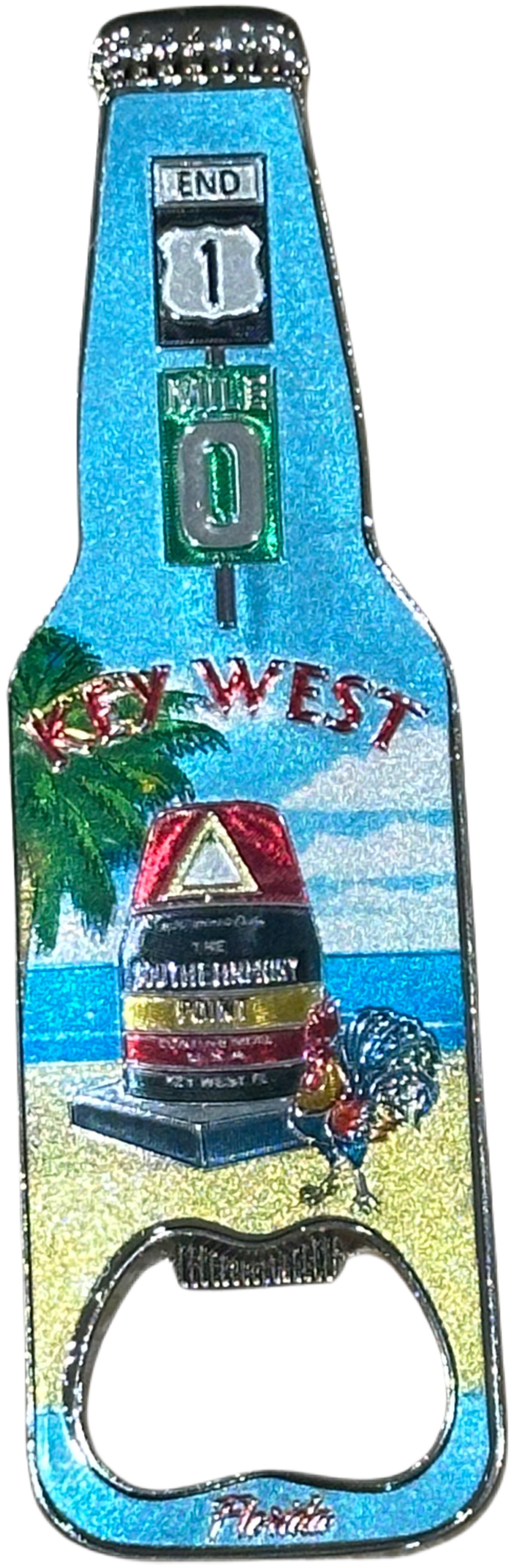 Beach & Southernmost Point Scene Bottle Opener