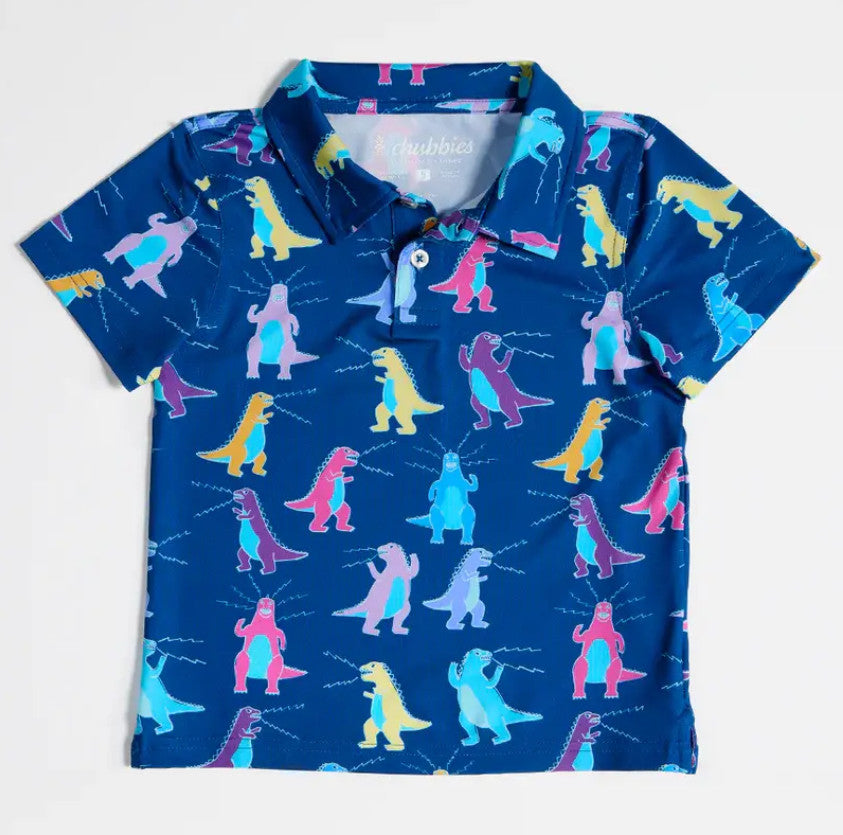 Chubbies Kids The Tyrannosaurus Rep Polo