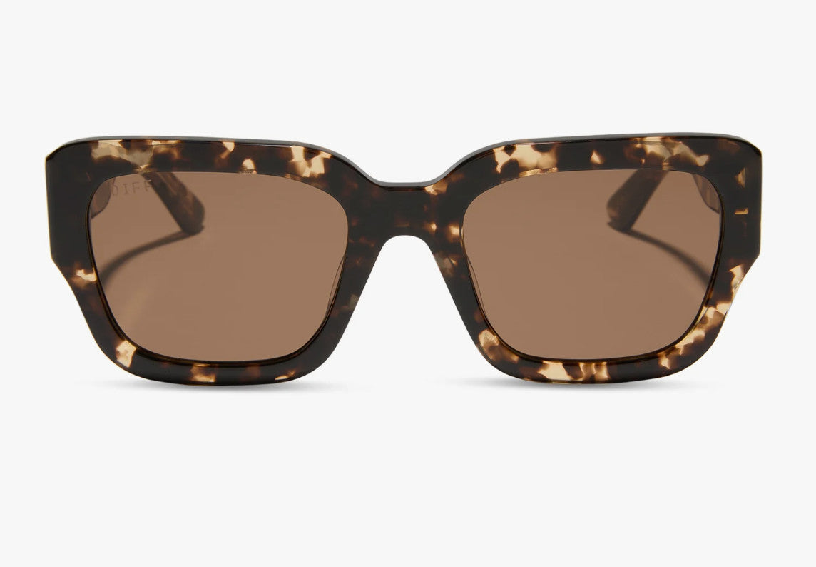 Diff Loren Espresso Tortoise Frame w/ Brown Lens Sunglasses