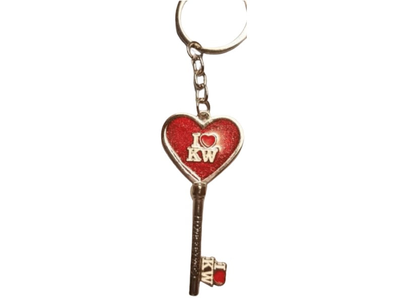 Jojo's I Heart KW Red Key Keychain