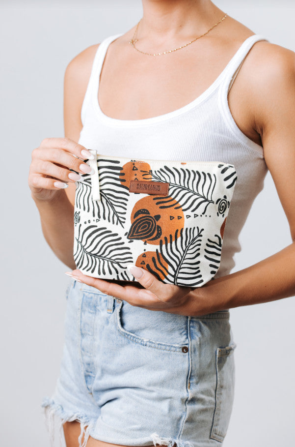 Sand Cloud Retro Turtles Beach Pouch Natural