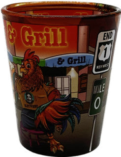 Drinking Rooster Sloppy Joe's Full Wrap Shot Glass