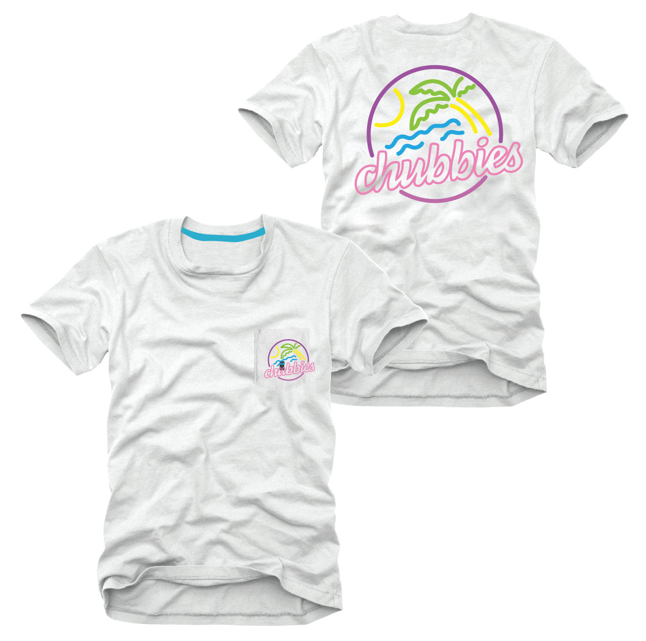 Chubbies The Neon Dream T-Shirt Whtie