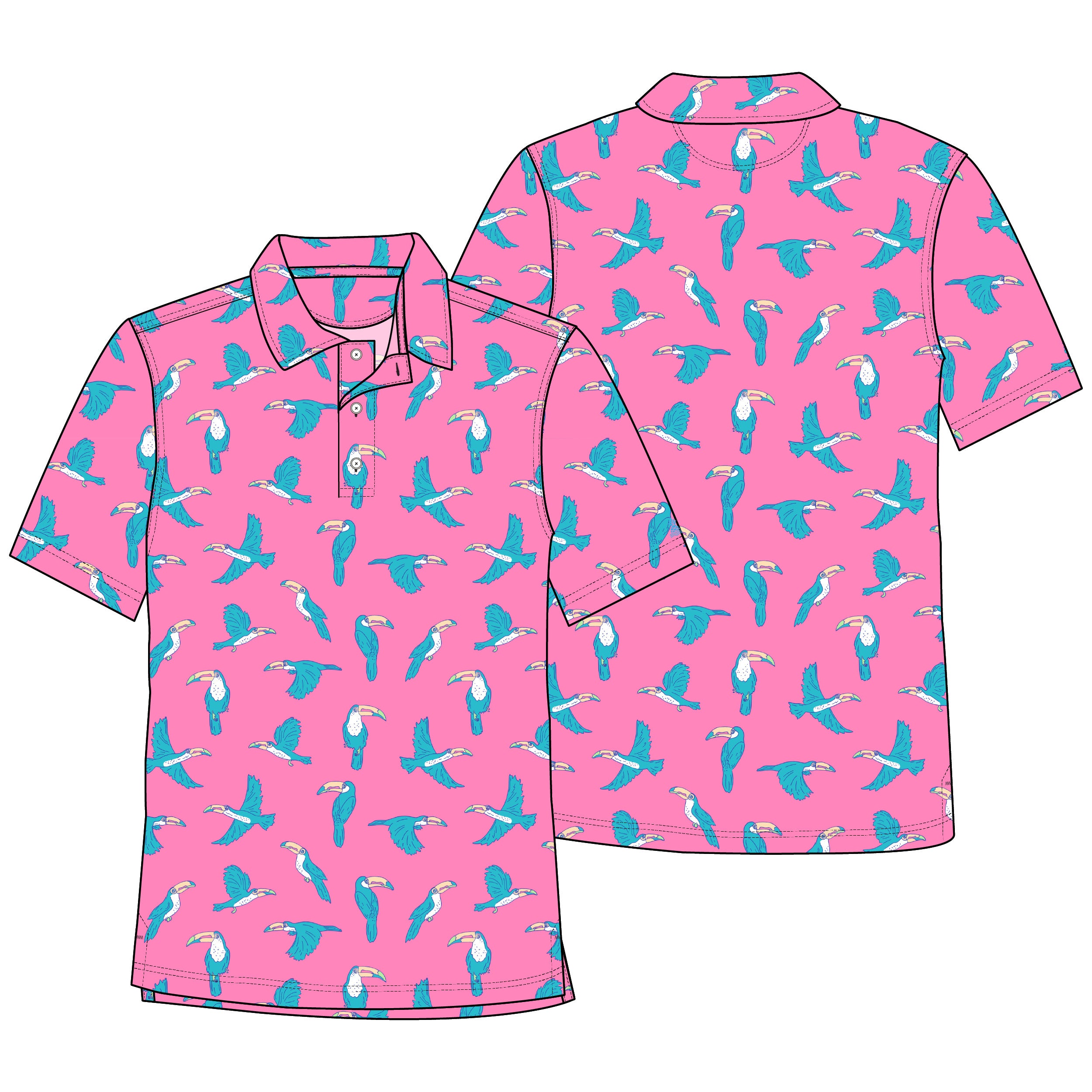 Chubbies The Toucan Do It Performance Polo 2.0