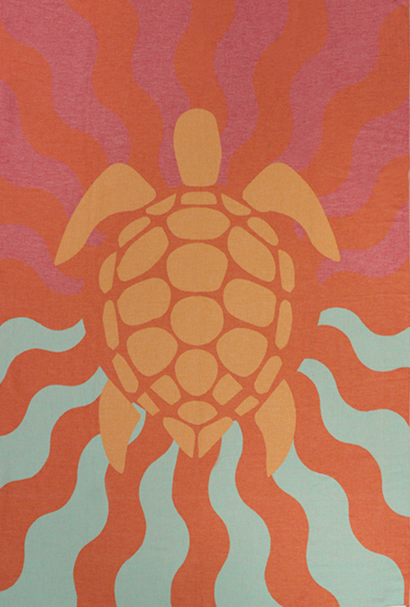 Sand Cloud Sunset Turtle Beach Towel Multi