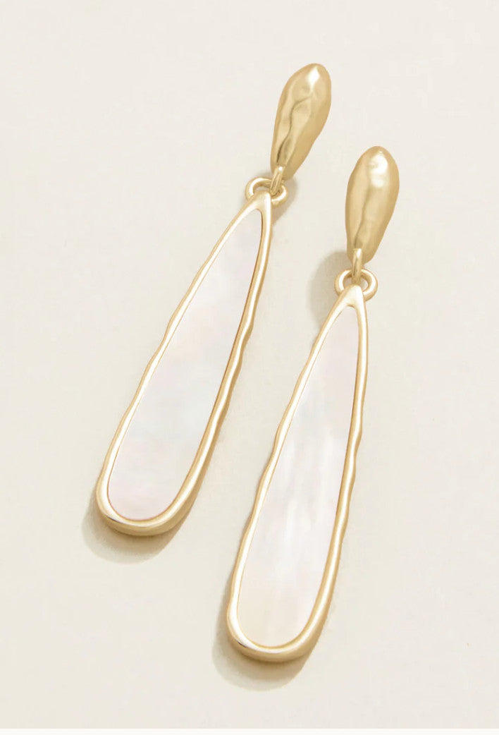 Spartina Drip Earrings Mother Of Pearl Gold