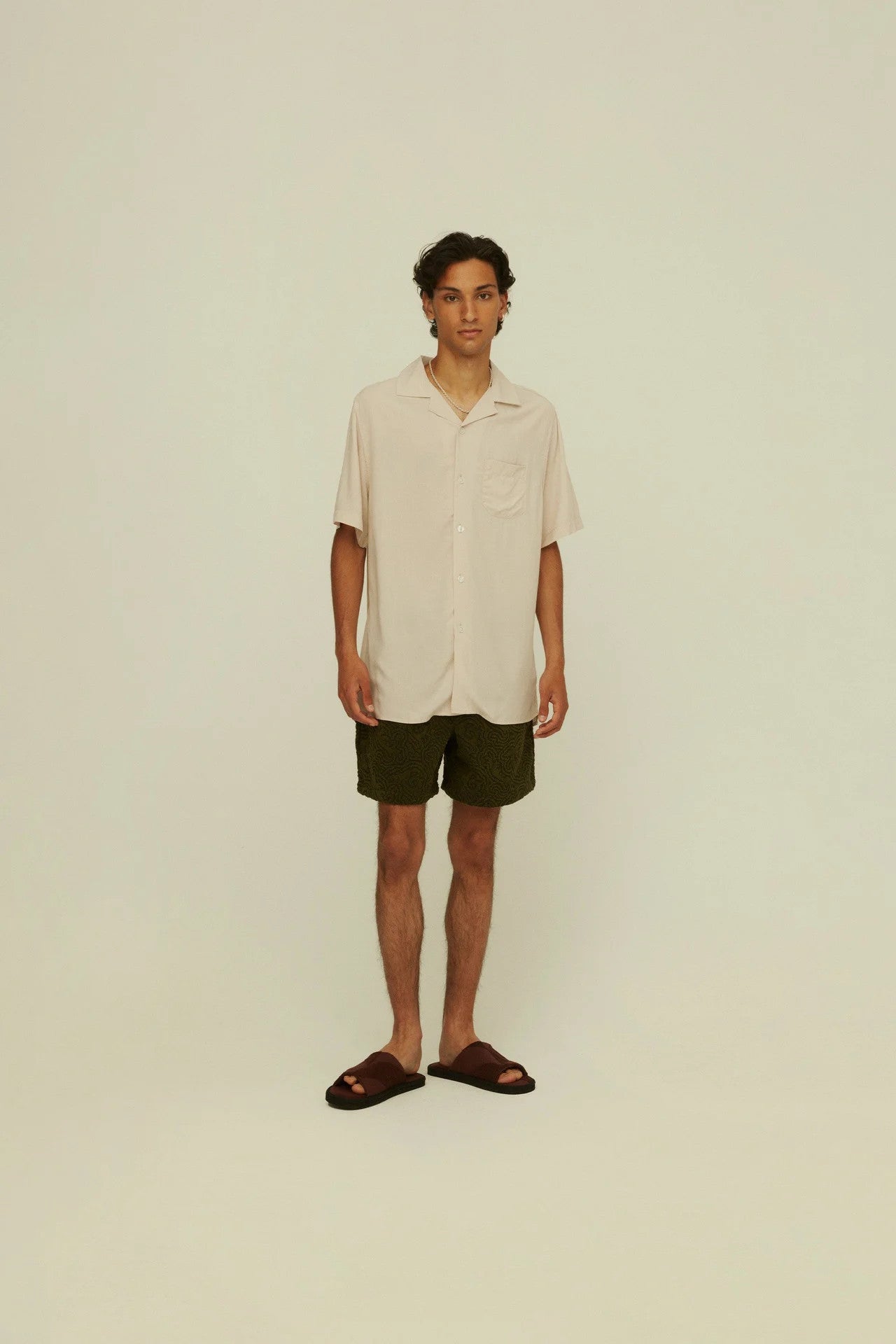 OAS Viscose Shirt Sand Plain*