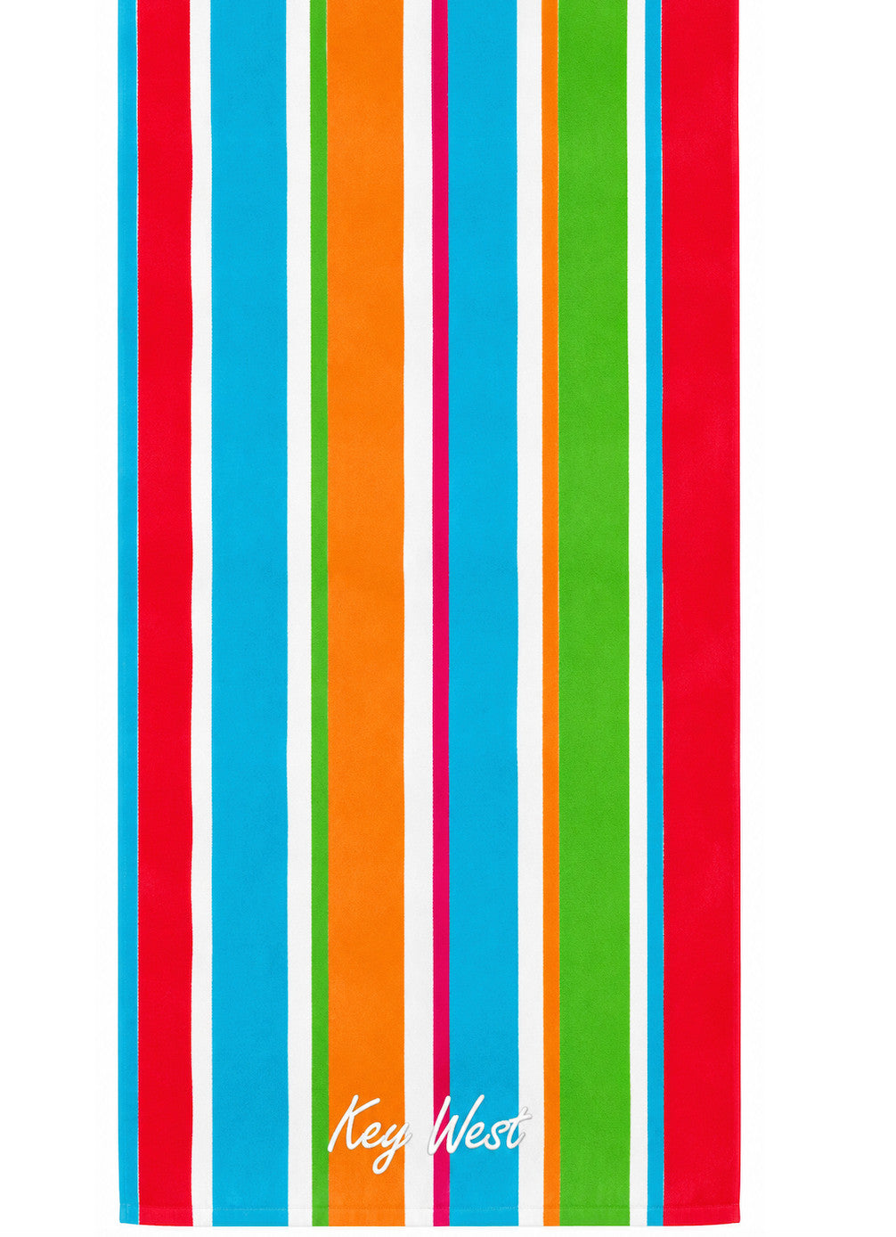 Key West Striped Towel Aqua/ Orange