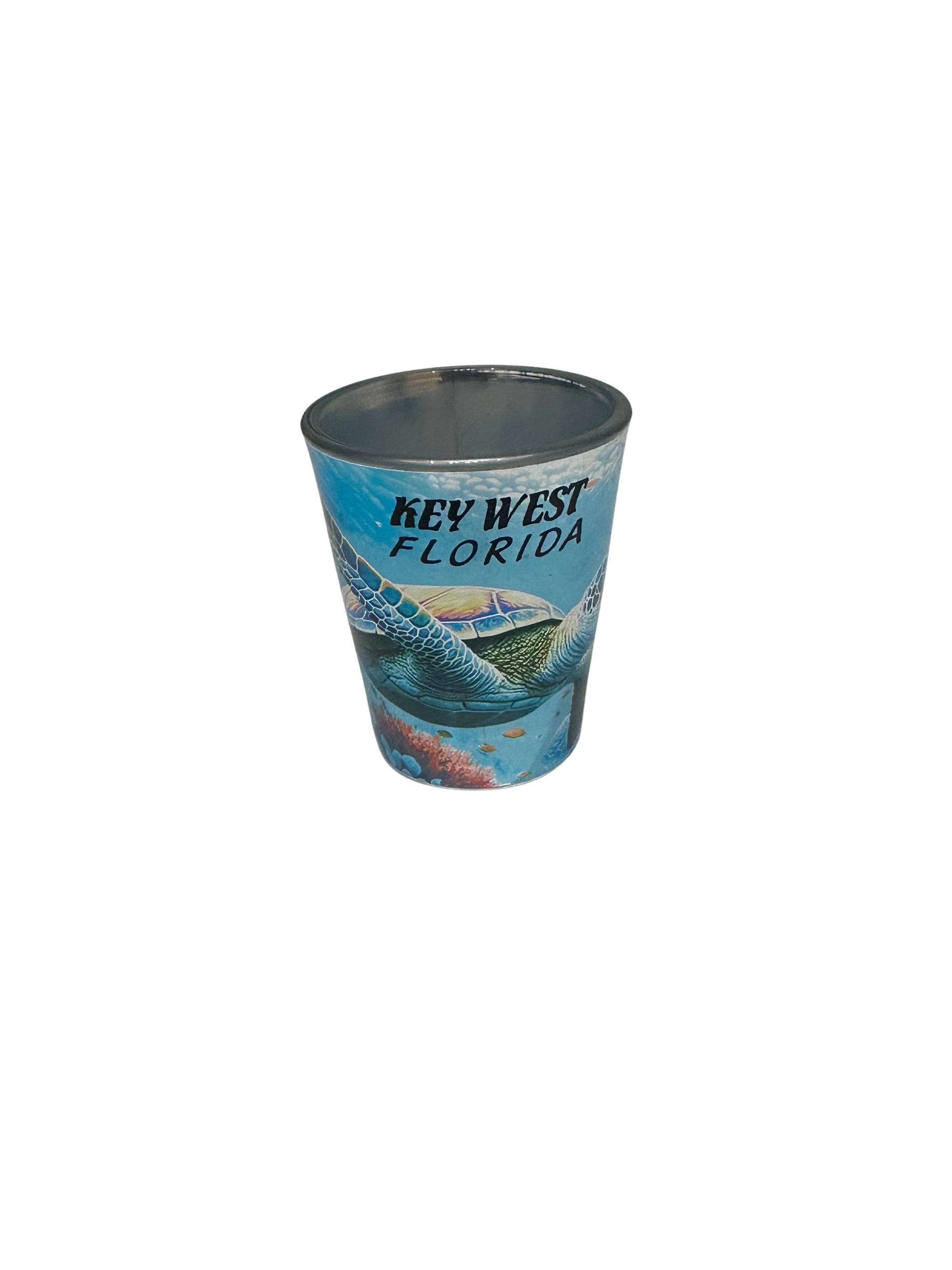 Key West Turtle Full Foil Shot Glass