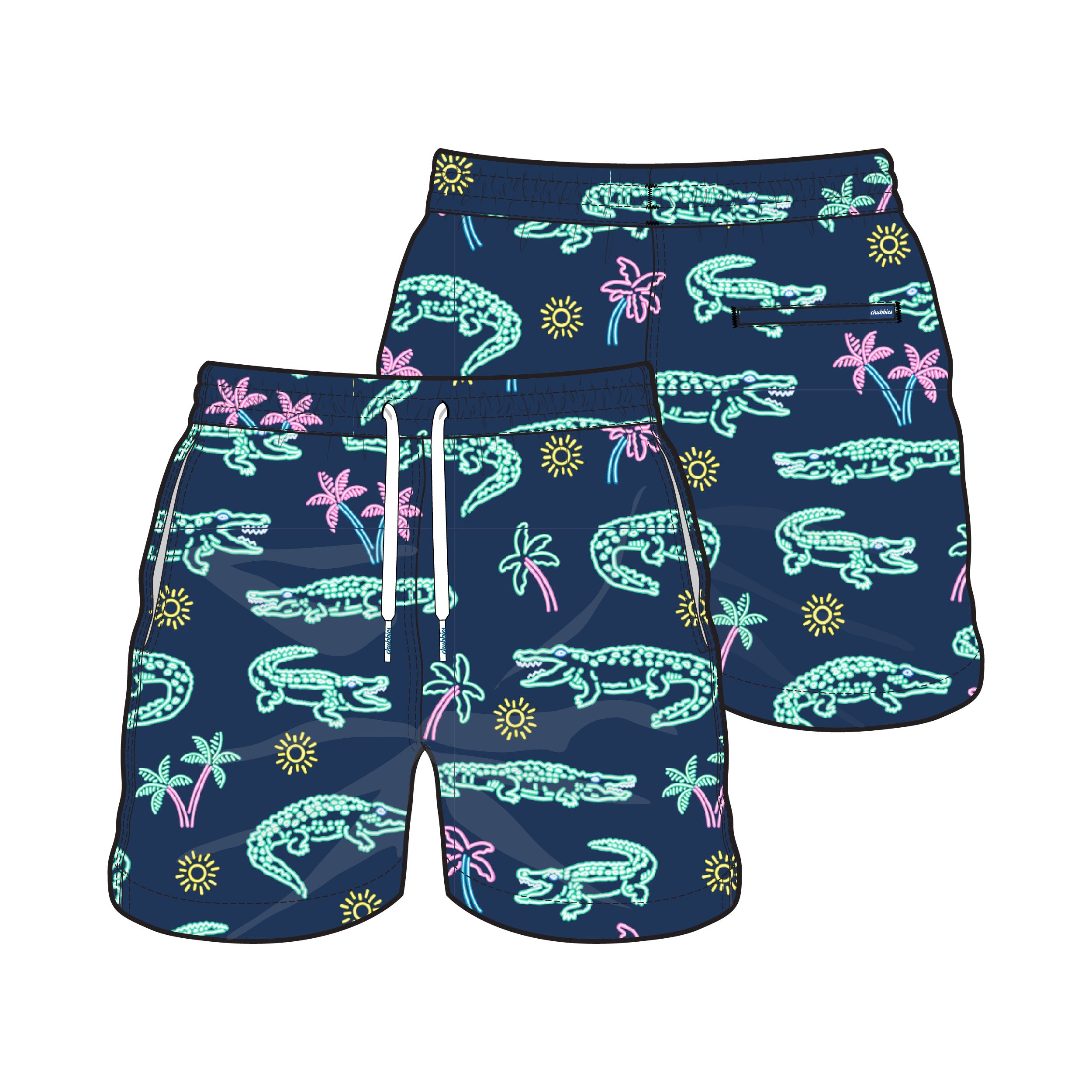 Chubbies Youth The Neon Glades Swim Trunks