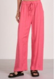 Elan Elsie Drawstring Wide Leg Pant Pink