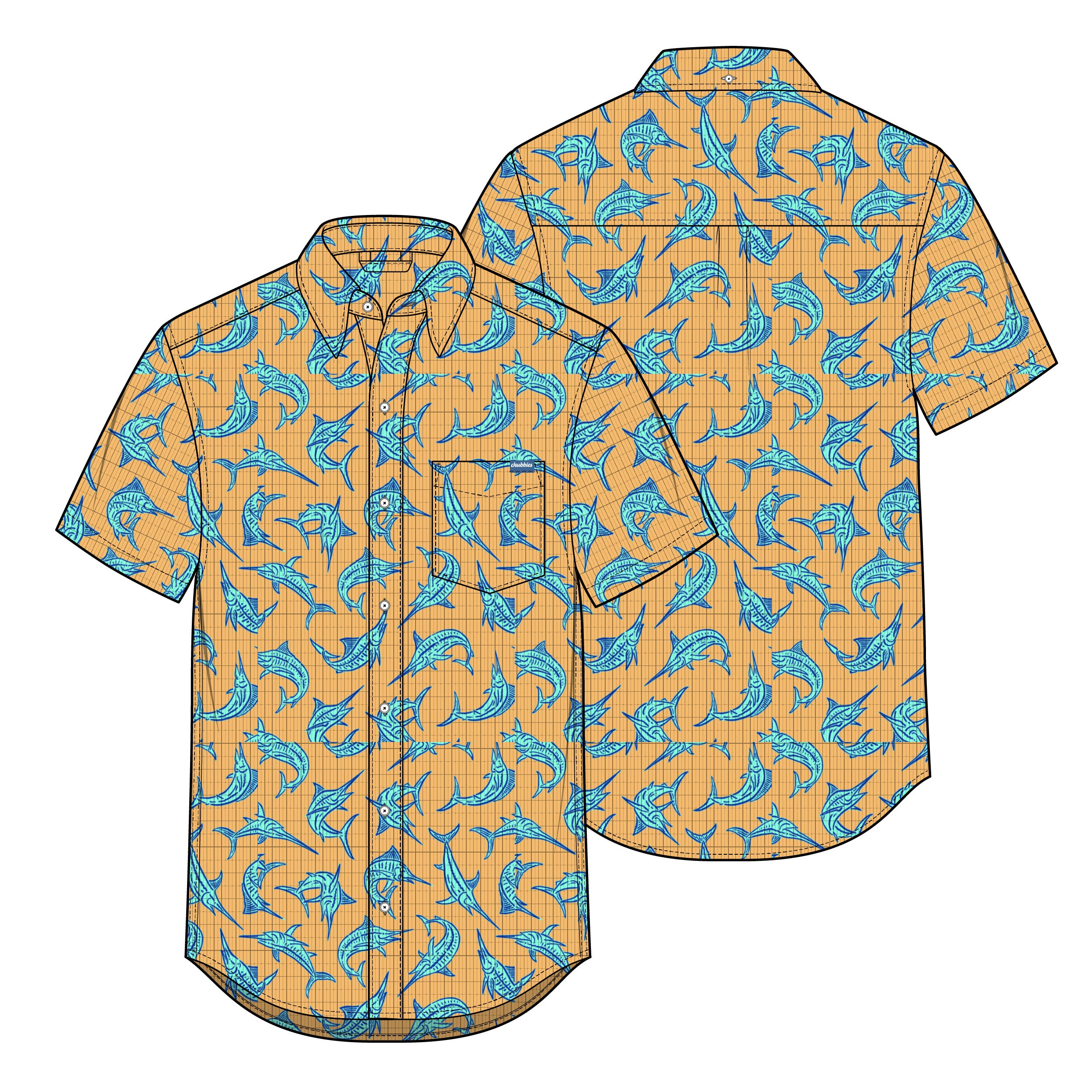 Chubbies Breezetech 2.0 The Bama Breeze Button Down Shirt