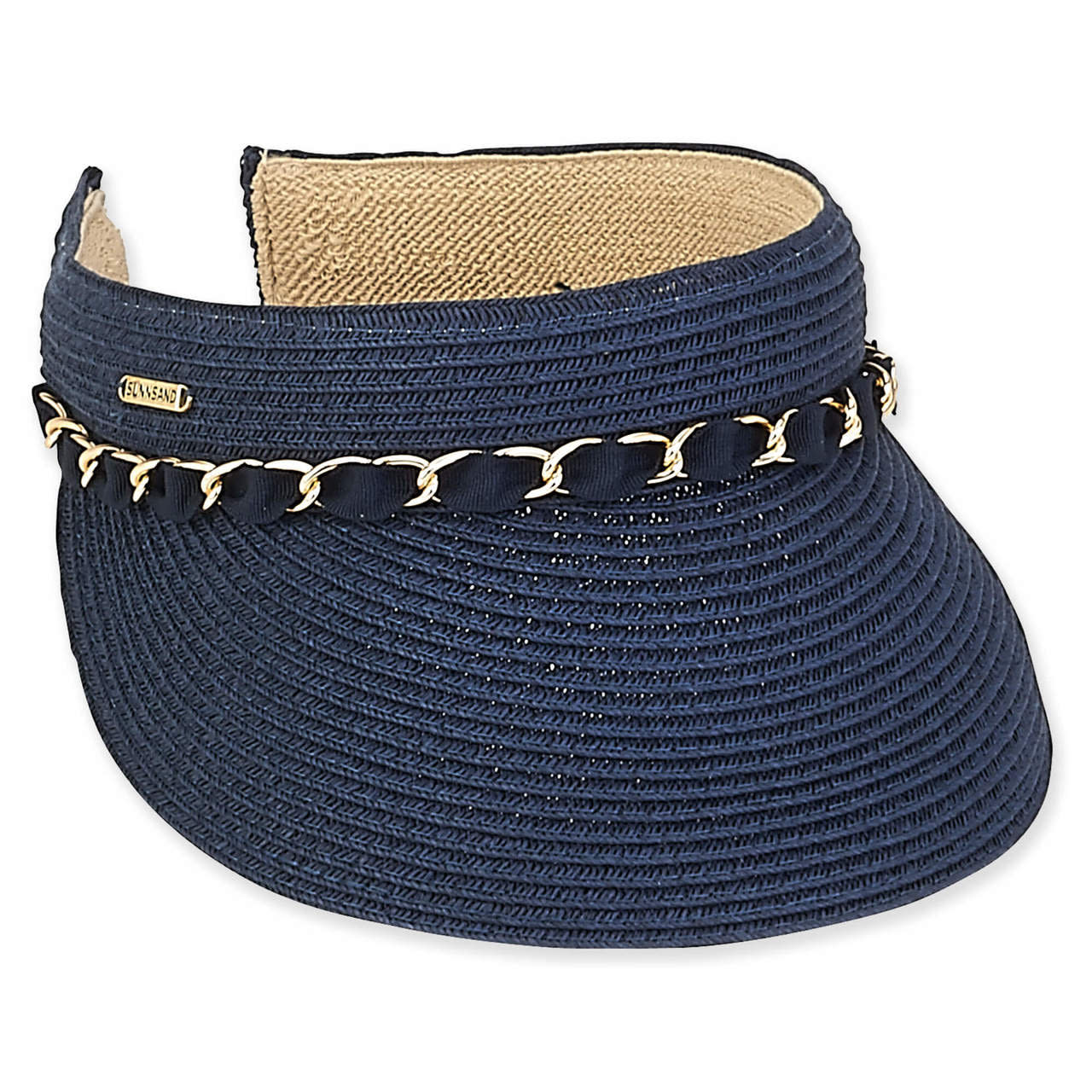 Sun 'N' Sand Janet Braided Chain Trim Visor