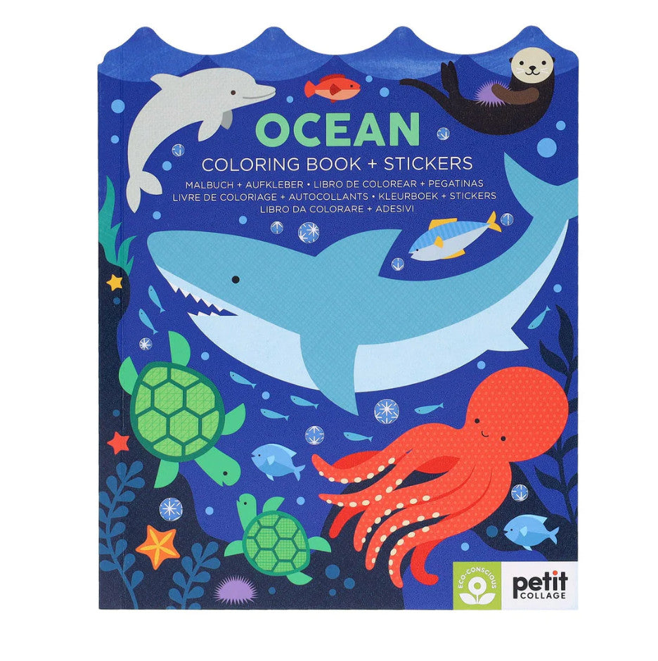 Ocean Coloring Book with Stickers