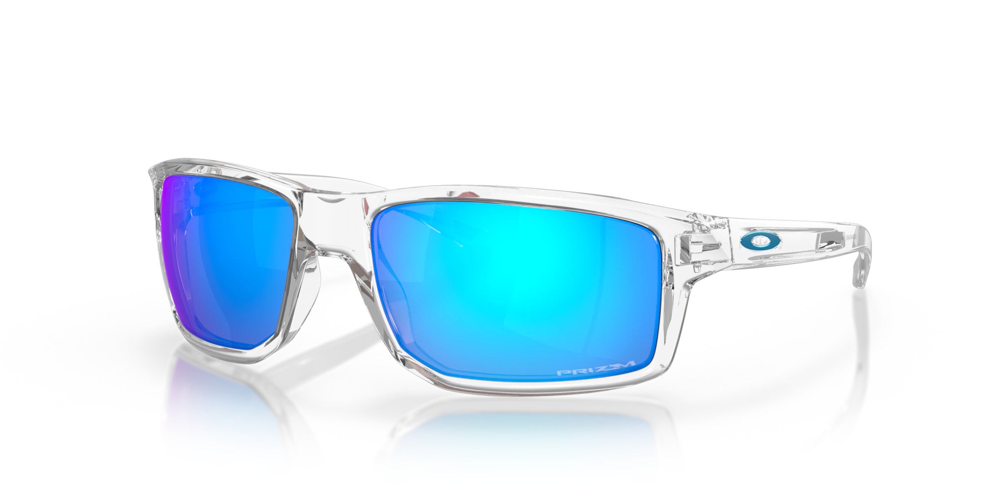 Oakley Polished Clear w/ Prizm Sapphire Lens Gibston Sunglasses