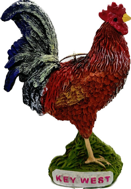 SMP Key West Rooster Hanging Resin Ornament