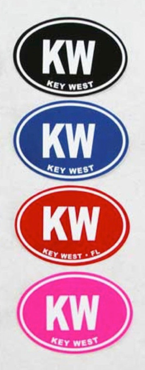 KW Key West Oval Sticker Medium