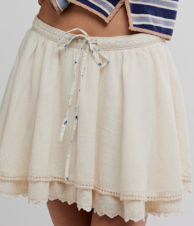 Free People Lady Tulip Mini Skirt Tea