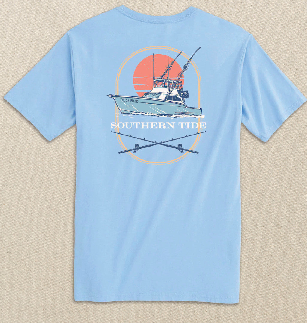 Southern Tide SJ Deep Sea Fishing Boat Tee SS Ocean Channel