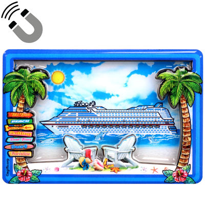 Beach Scenic Cruise Ship Magnet
