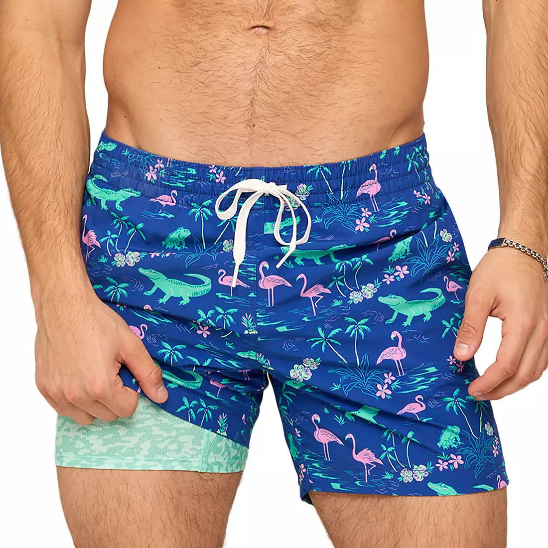 Chubbies The Swamp & Circumstances 5.5" Classic Lined Swim Trunk Bright Blue
