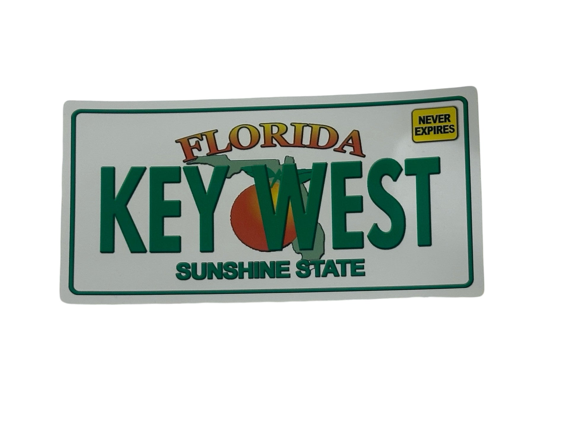 Key West Florida License Plate Large Sticker