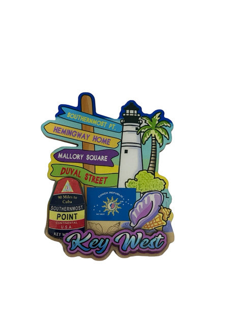 Key West Light House & Icons Magnet