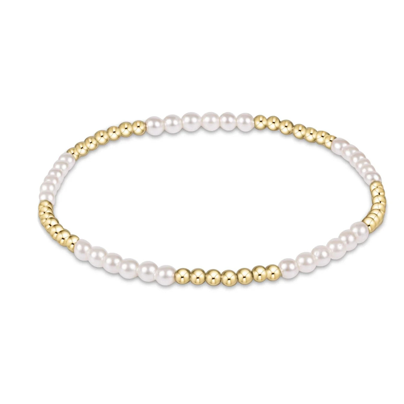 Enewton Classic Blissful 3mm Bead Bracelet Pearl