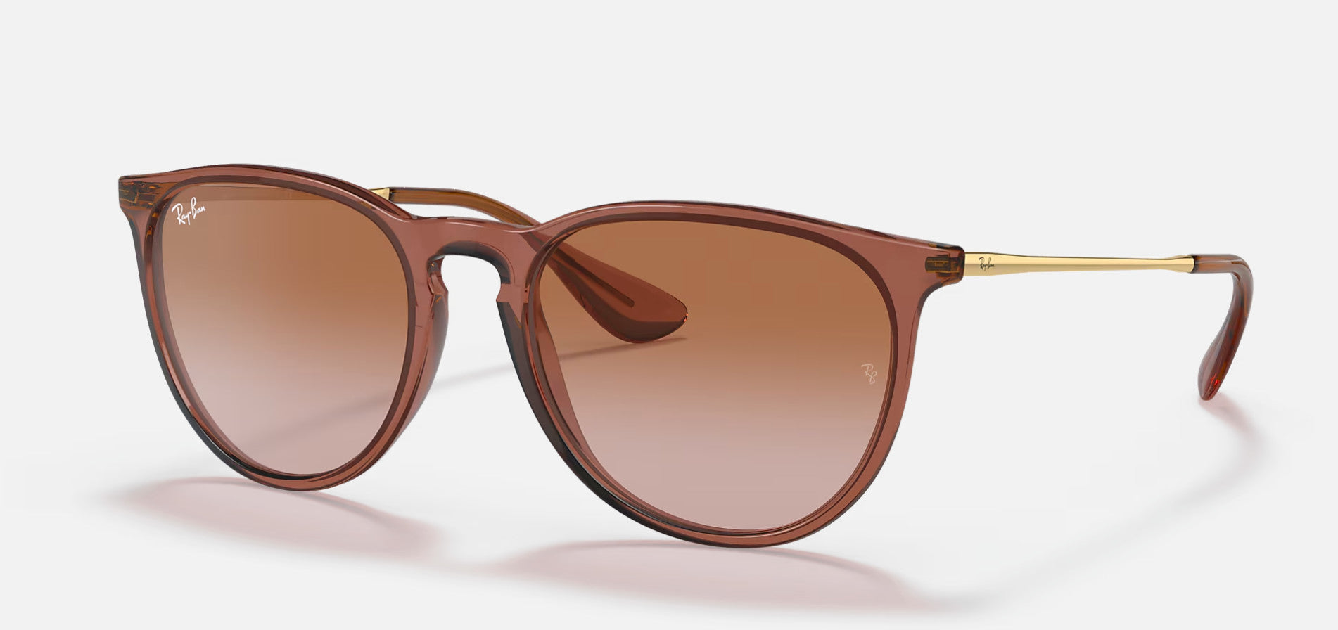 Erika Transparent Light Brown Frame w/ Gradient Brown Lens Sunglasses