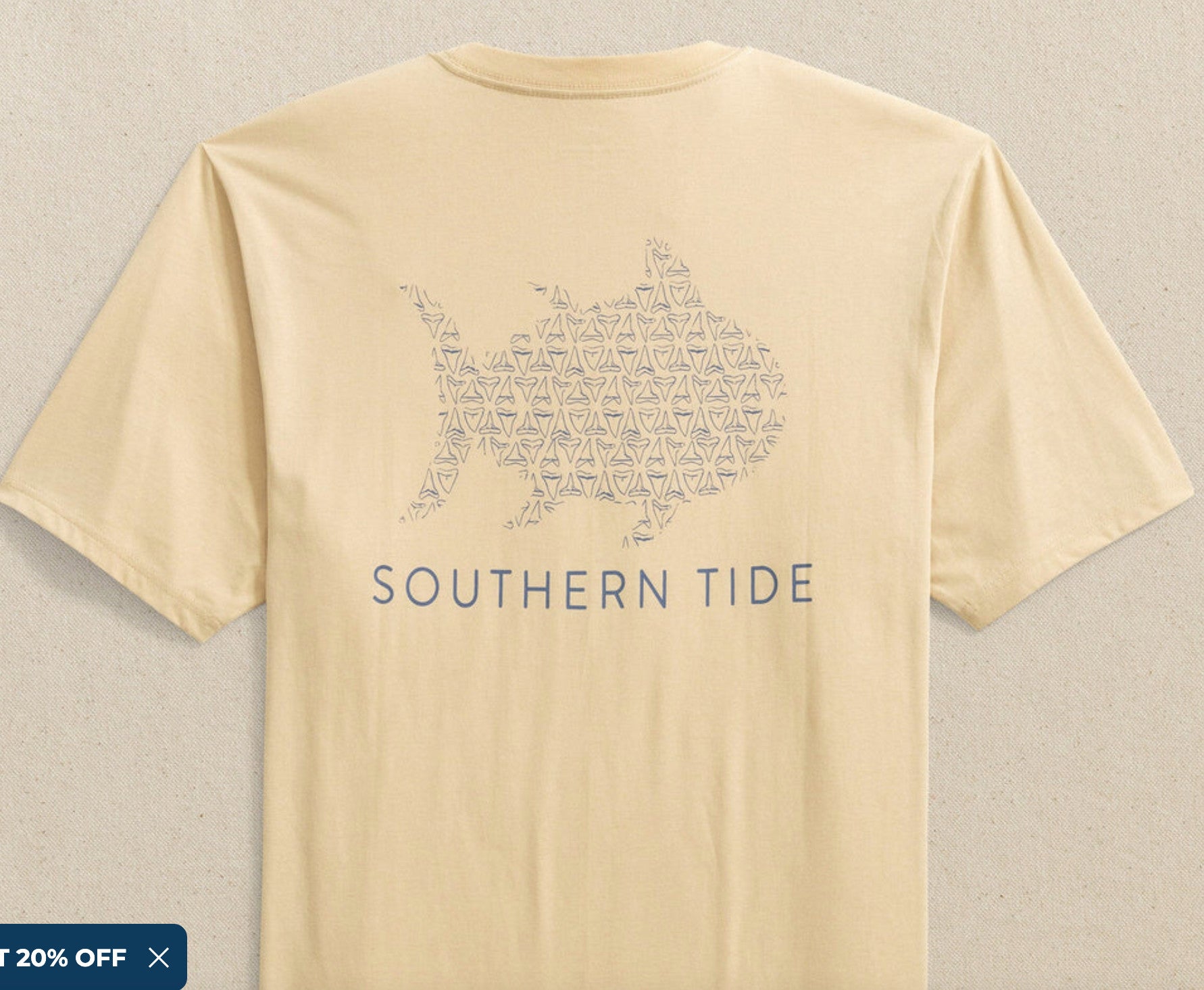 Southern Tide Sharktooth SJ Tee SS Irish Cream