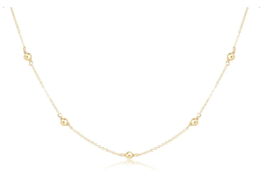 Enewton 15" Choker Classic 4mm Gold Simplicity Chain Necklace
