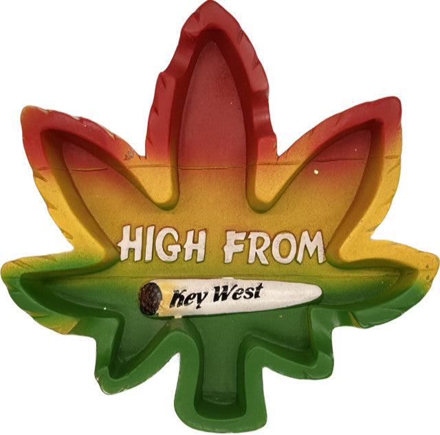 "High From" Key West Reggae Leaf 5" Ashtray