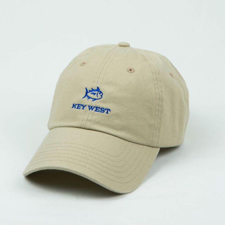 Southern Tide Key West Embroidered Hat — structured 100% cotton twill coastal baseball cap at Shaddow & Fish Key West boutique