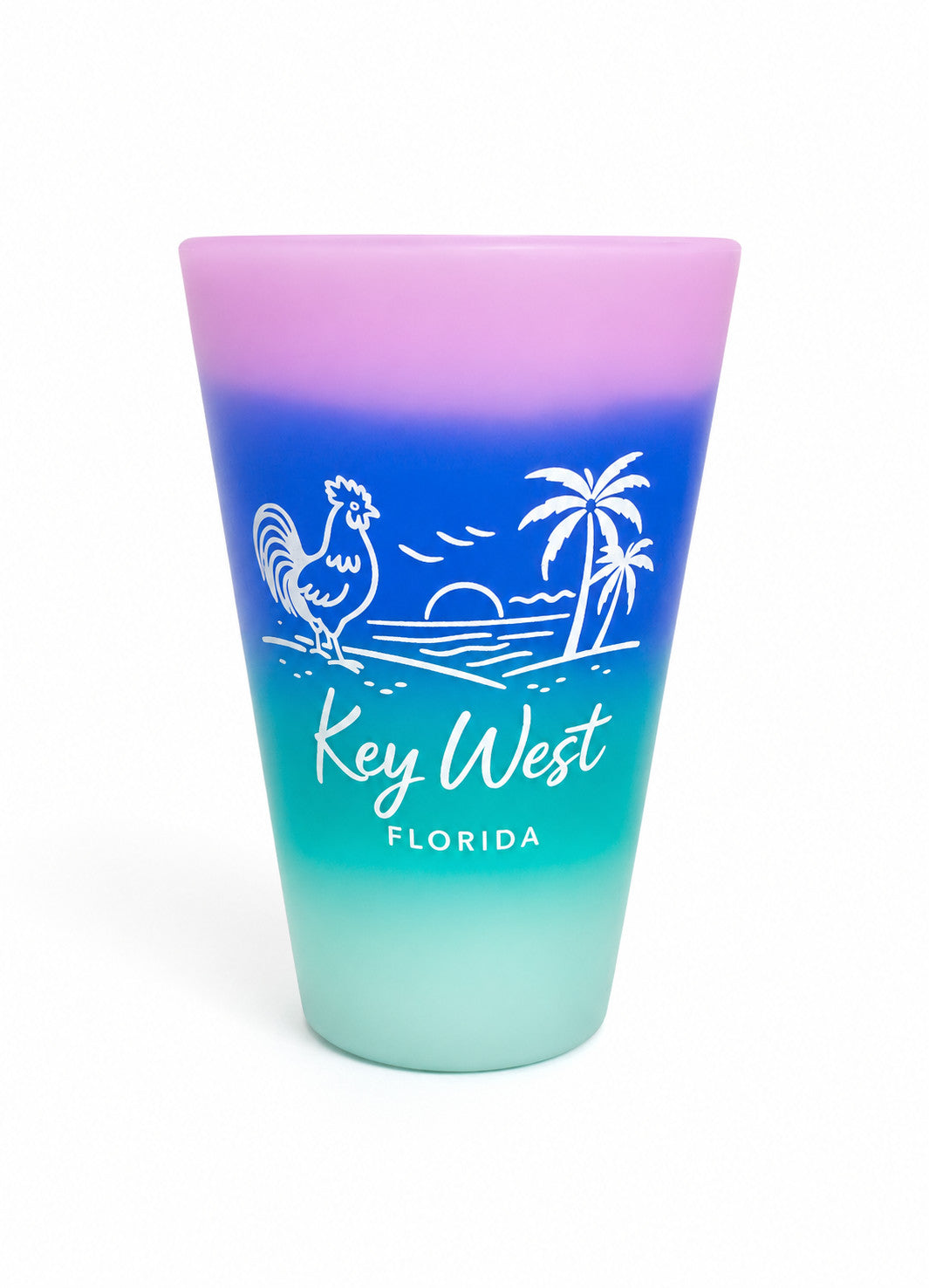 Silipint Rooster Sunset Key West 16oz Pint Cup Mermaid