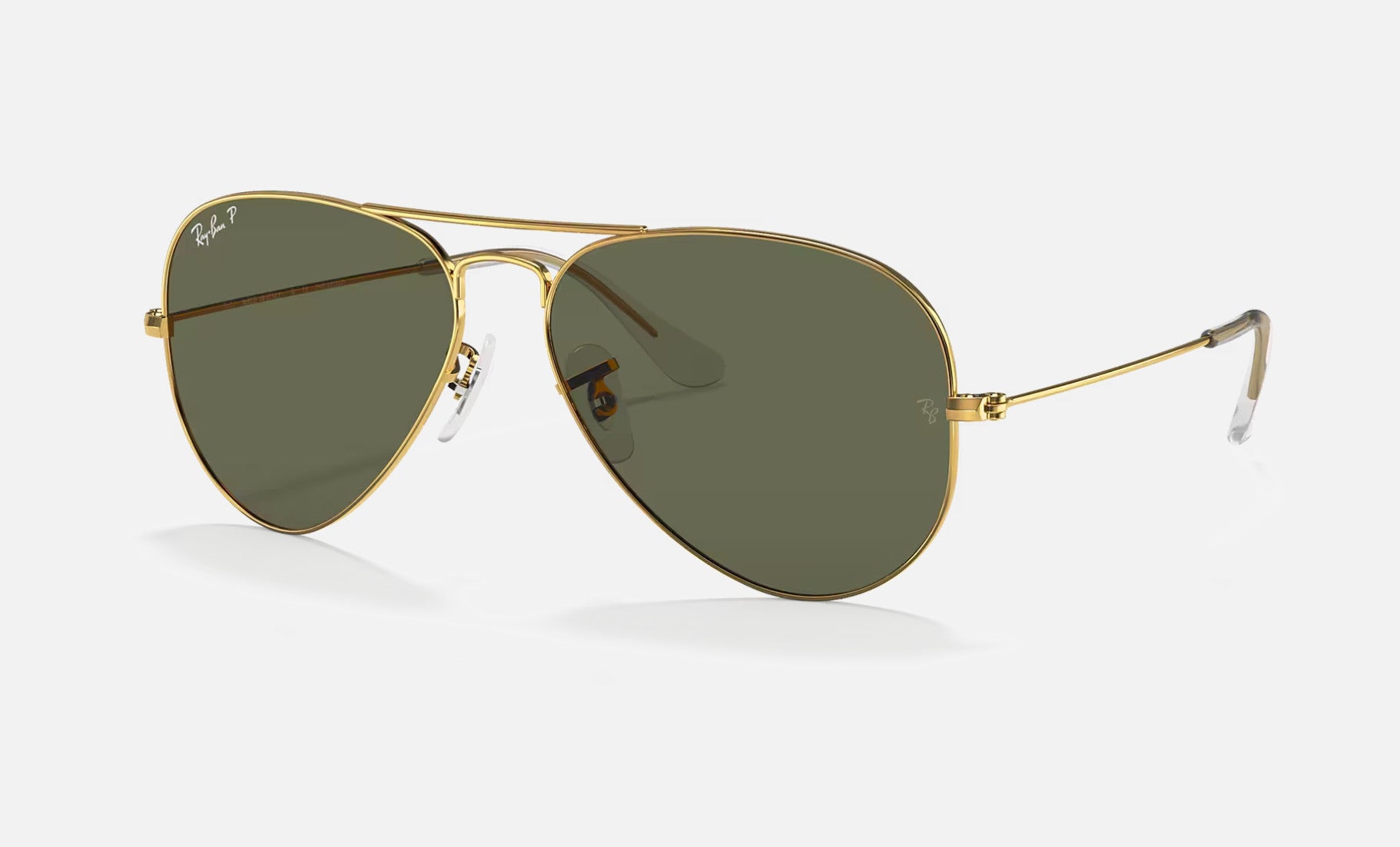 Ray Ban Aviator Large Metal On Arista Frame w/ Green Lens Sunglasses Polarized