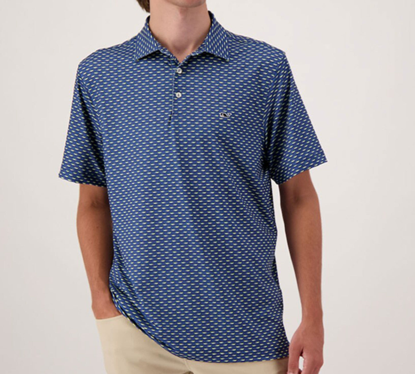Vineyard Vines Printed Sankaty Polo Bonefish Blue Wave