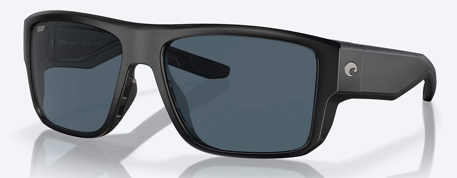 Costa Taxman Matte Black Frame w/ Gray Lens 580P Sunglasses Polarized