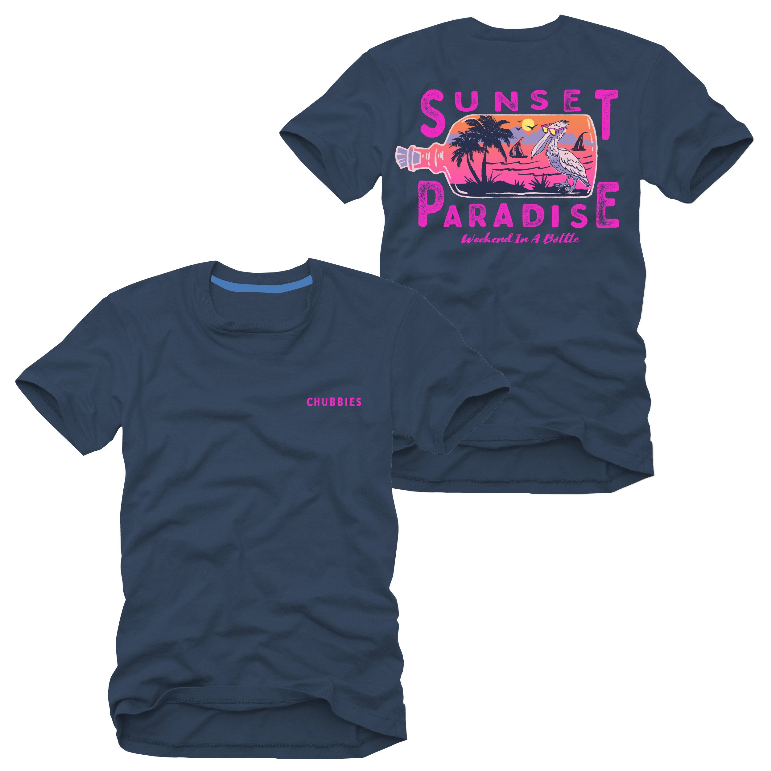 Chubbies The Sunset Paradise T-Shirt Navy