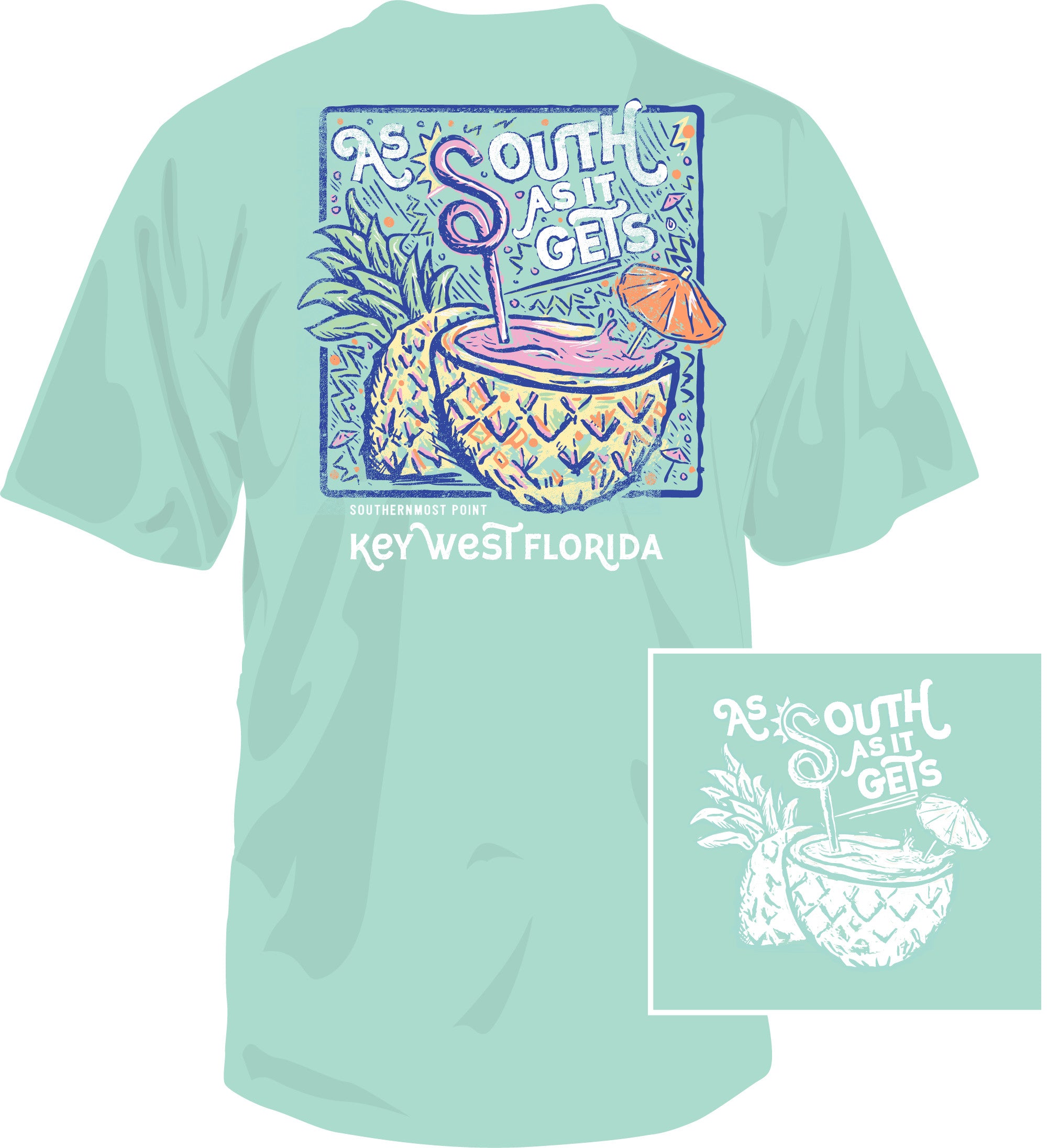 Southern Fried Key West Pineapple Tee SS